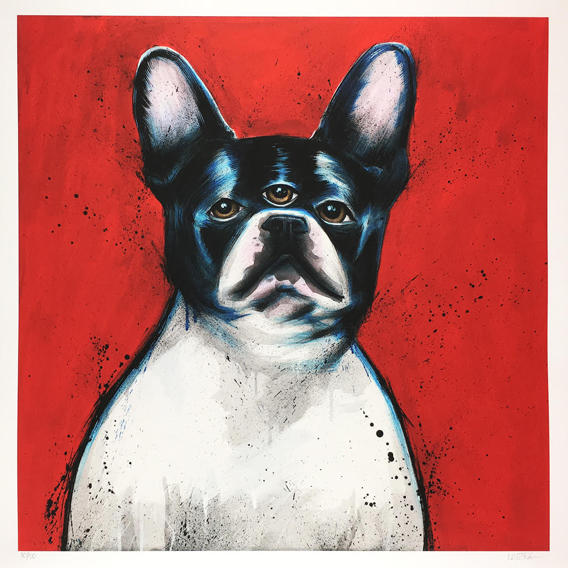 He Knows - Three Eyed French Bulldog Print