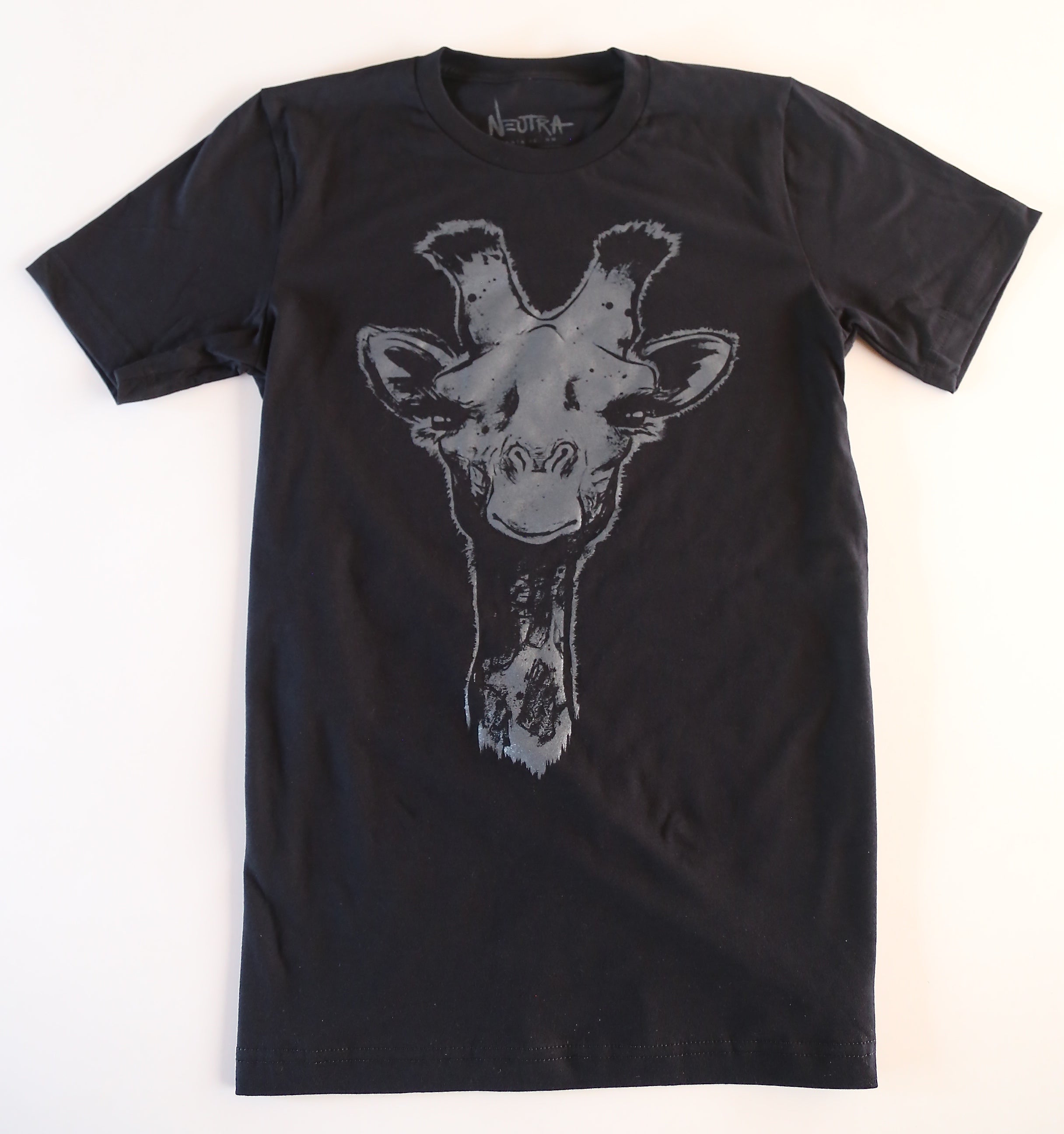 Giraffe Personalized Monogram Royal Short Sleeve Tee Shirt XL/18-20